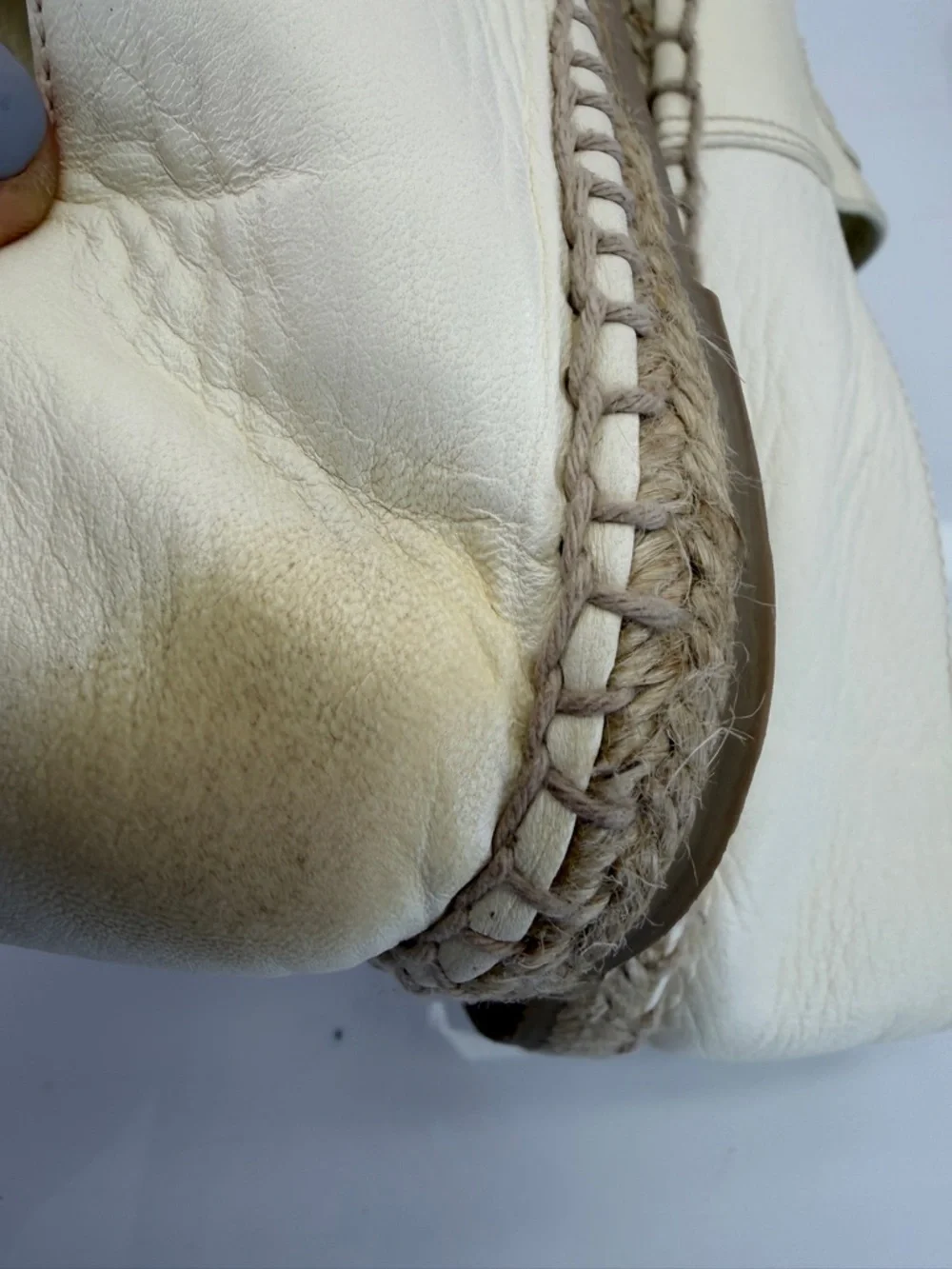 Chanel White/Black Lambskin Leather CC Espadrille Flats 41
